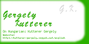 gergely kutterer business card